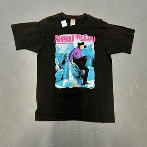 Vintage 90s Neal McCoy double side bright colored graphic country music tshirt